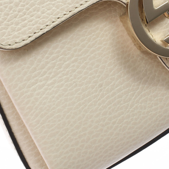 Gucci Interlocking Chain Ivory Gold Hardware Leather Shoulder Bag - Picture 8 of 16